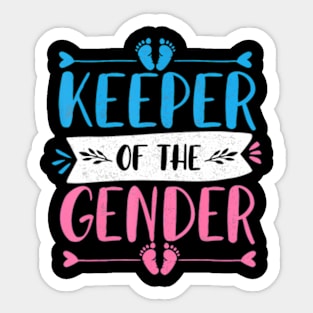 Keeper of the Gender Reveal Baby Announcement party Sticker